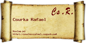 Csurka Rafael névjegykártya